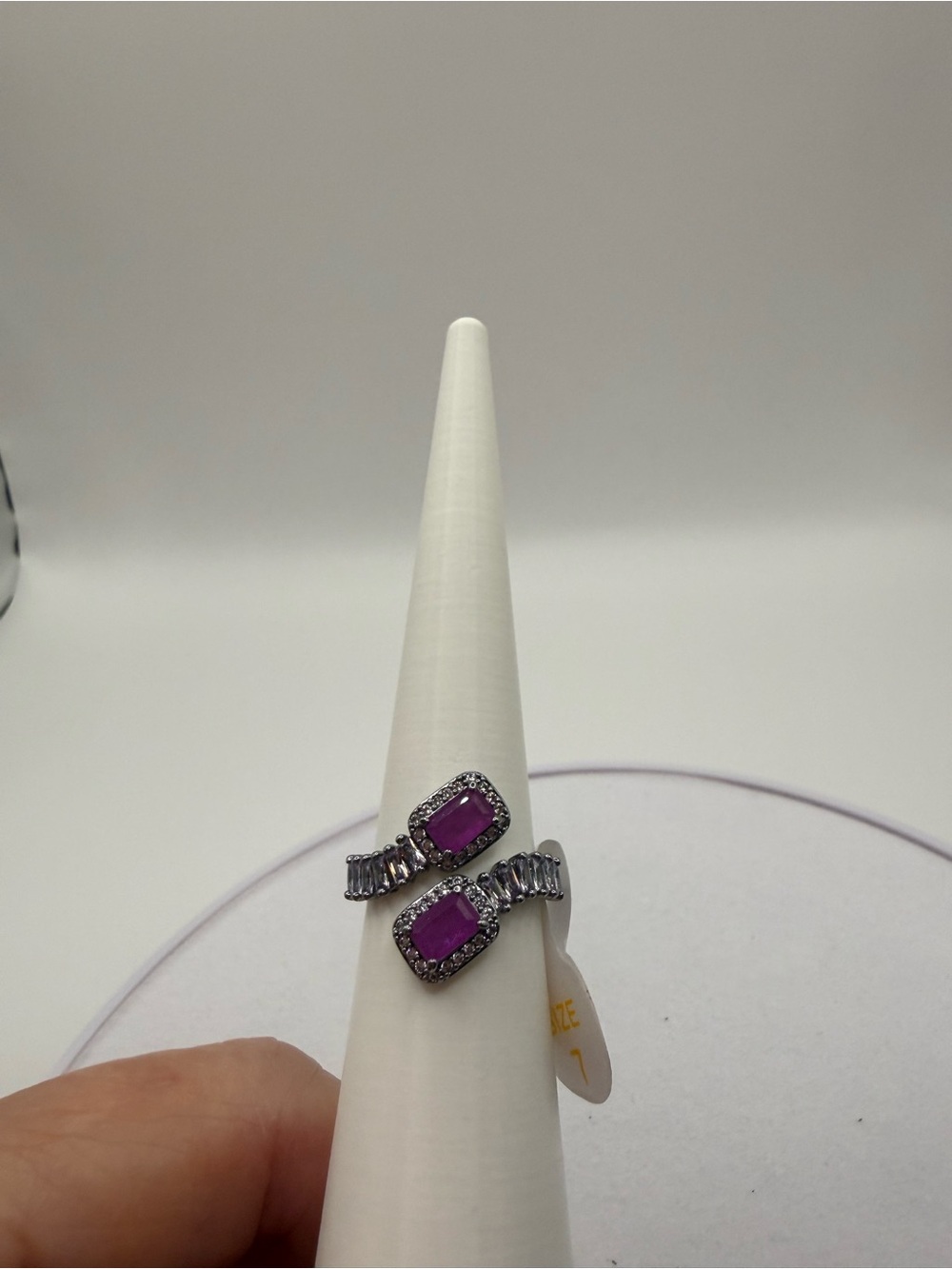 Bomb Party - Purple Double-Stone Halo Ring - Women Jewelry
